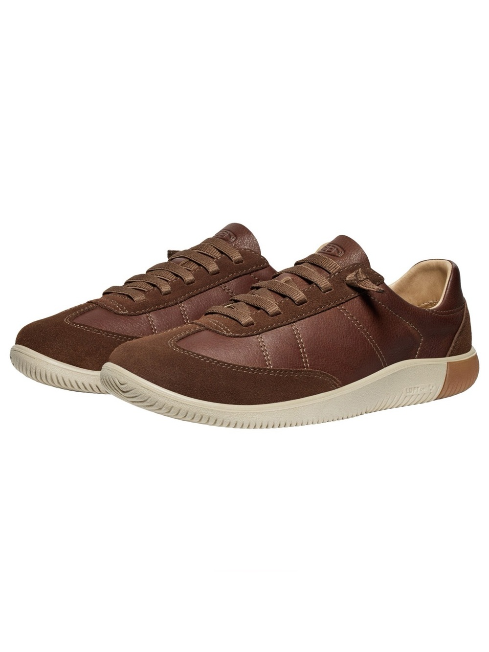 Keen KNX T-Toe Sneaker Men’s Dark Brown Leather Slip-on Comfy 1030625 Size 10.5 - Picture 2 of 15